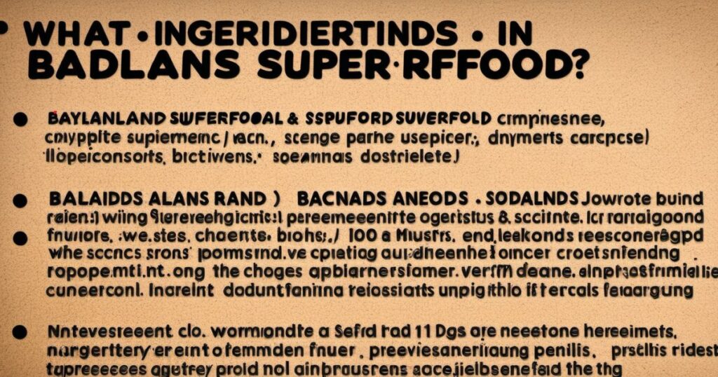 What Ingredients Are in Badlands Ranch Superfood Complete?