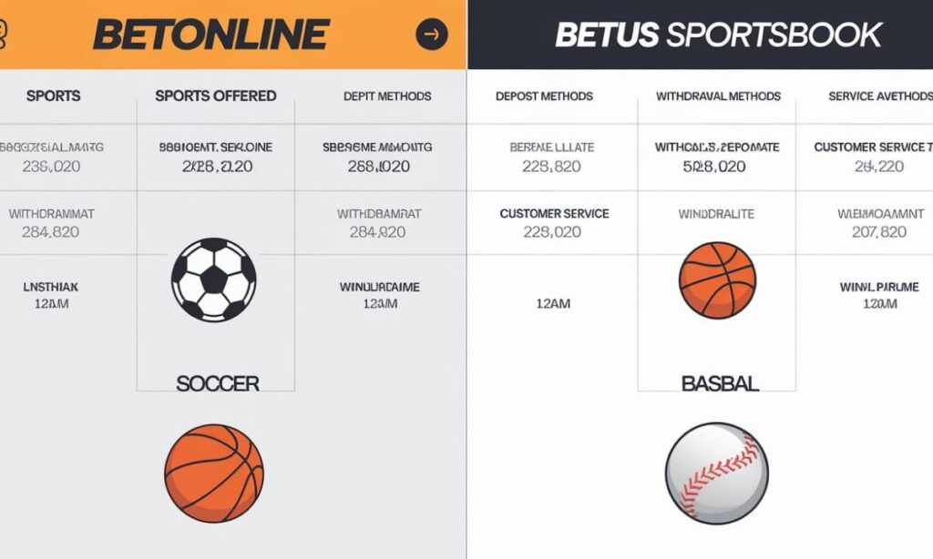 Comparison between BetOnline and BetUS Sportsbook